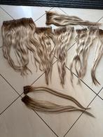 Clip in hair extensions 9 delen 300 gram 55 cm, Ophalen of Verzenden, Zo goed als nieuw, Pruik of Haarverlenging
