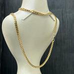 14k gouden ketting massief cuban schakel, Ophalen of Verzenden, Nieuw, Goud