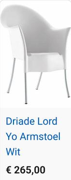 4 Driade Lord Yo armstoelen, Ophalen, Kunststof, Gebruikt, Wit