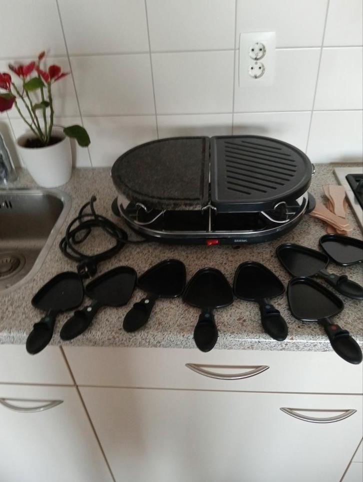 Gourmetstel Blokker - Raclette en Grill, Witgoed en Apparatuur, Gourmetstellen, Zo goed als nieuw, 4 t/m 7 personen, Ophalen