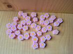 38 x polymeerklei kralen - Roze Bloem - Nieuw, Ophalen of Verzenden, Nieuw, Kraal