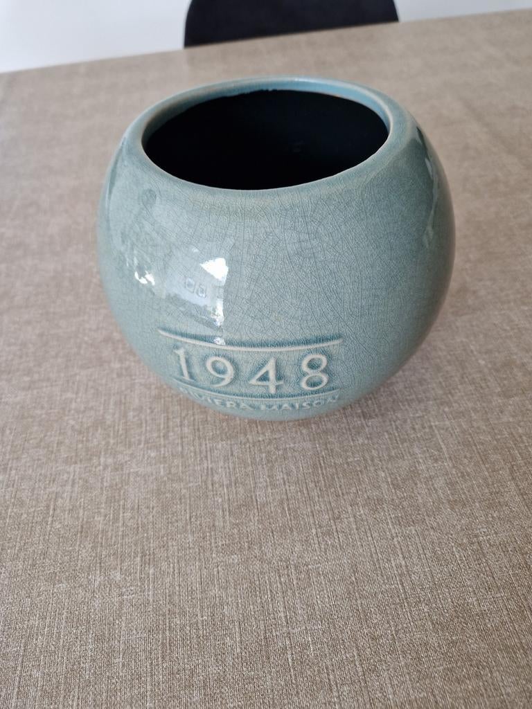 Rivièra Maison vaas, groen, Huis en Inrichting, Ophalen, Minder dan 50 cm, Groen, Glas