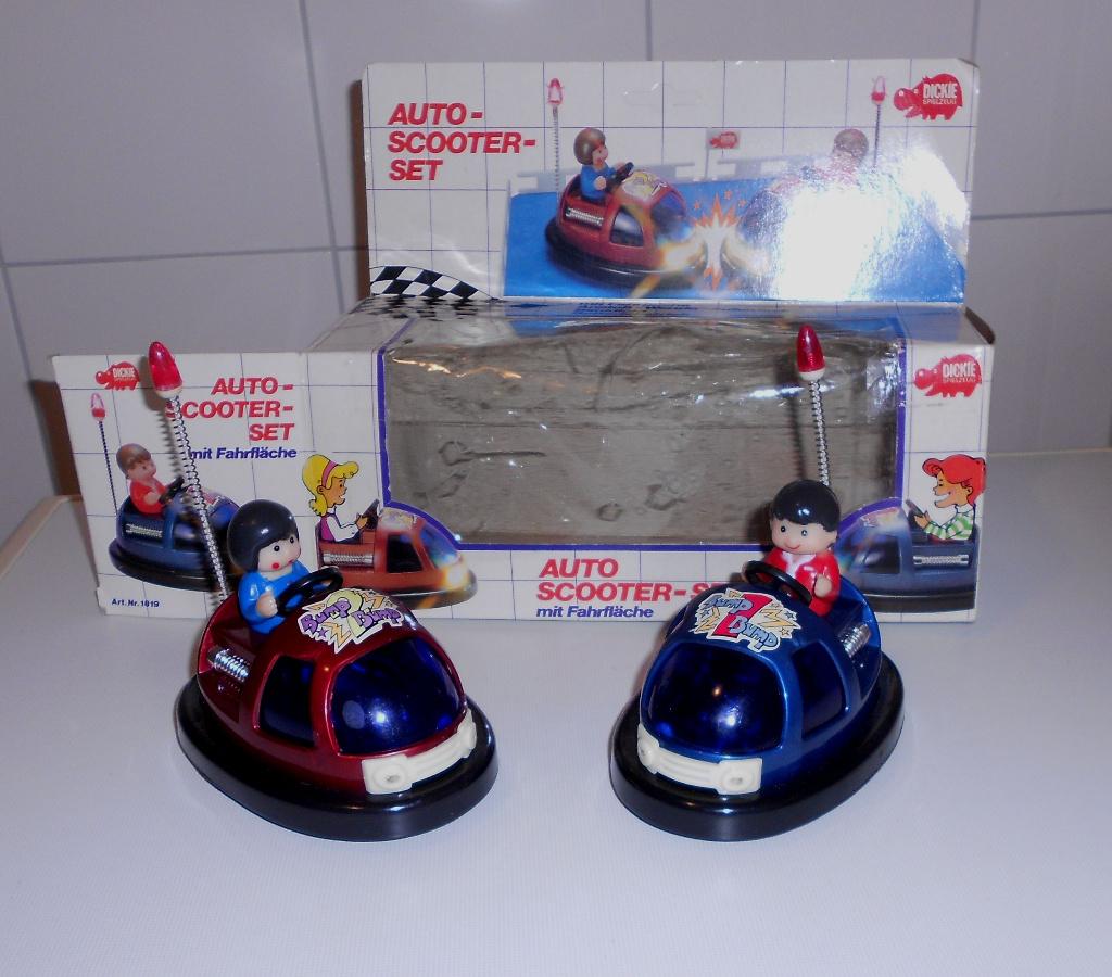 Dickie  vintage Autoscooter set uit de jaren ‘80., Kinderen en Baby's, Speelgoed | Speelgoedvoertuigen, Ophalen of Verzenden, Gebruikt