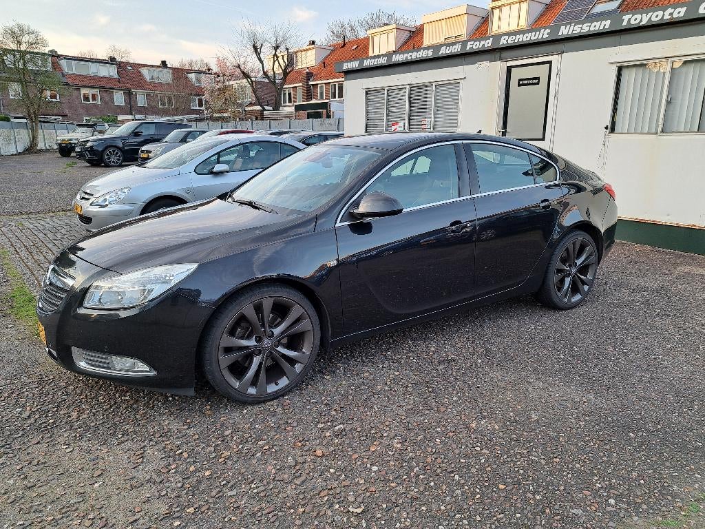 Opel Insignia 2.0 Turbo 162KW 5-DRS 2009 Zwart leer navi, Auto's, Opel, Voorwielaandrijving, Zwart, 4 cilinders, Zwart