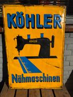Vintage reclamebord Köhler Naaimachines, Ophalen of Verzenden, Gebruikt, Reclamebord