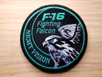 RNLAF patch F-16 Fighting Falcon Night Vision swirl (2), Verzenden, Luchtmacht, Nederland, Embleem of Badge
