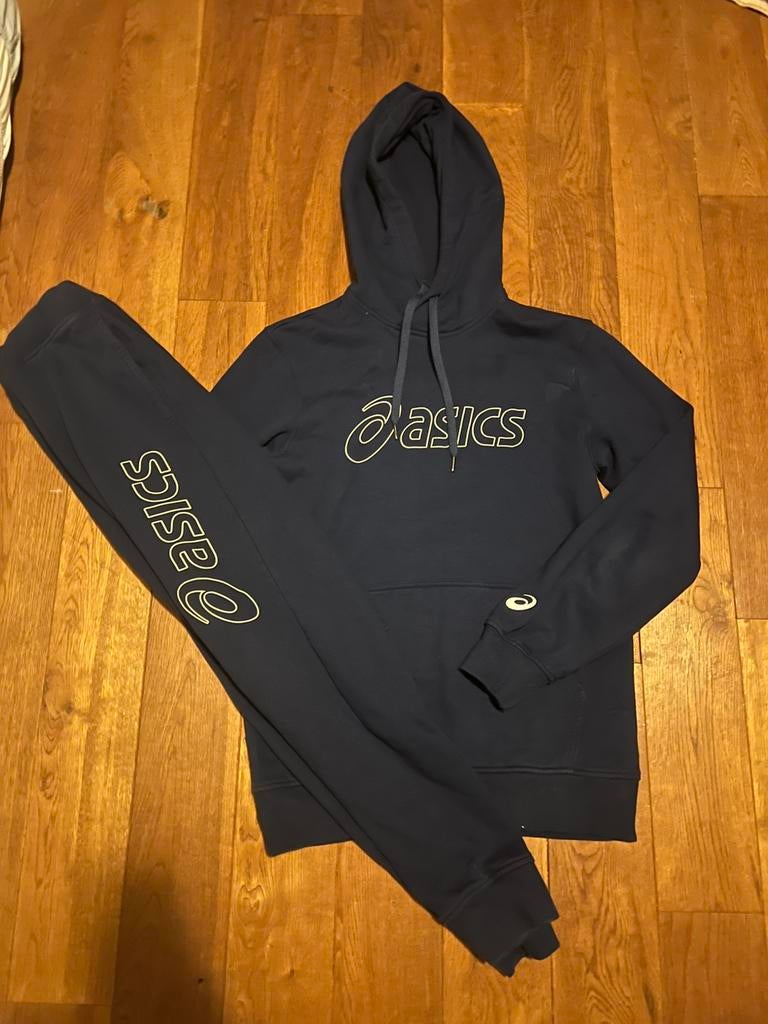 Asics traningspak blauw maat m, Kleding | Heren, Truien en Vesten, Ophalen of Verzenden, Zo goed als nieuw, Blauw