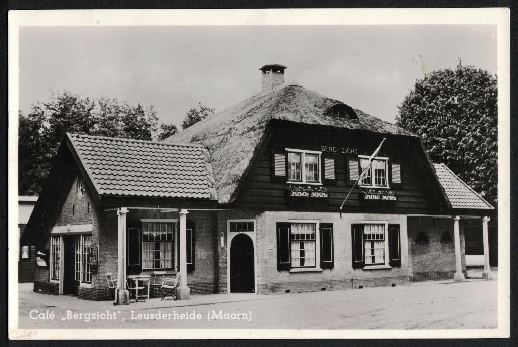 Leusderheide ( Maarn ), Café Bergzicht. 1951., Ophalen of Verzenden, 1940 tot 1960, Gelopen, Utrecht