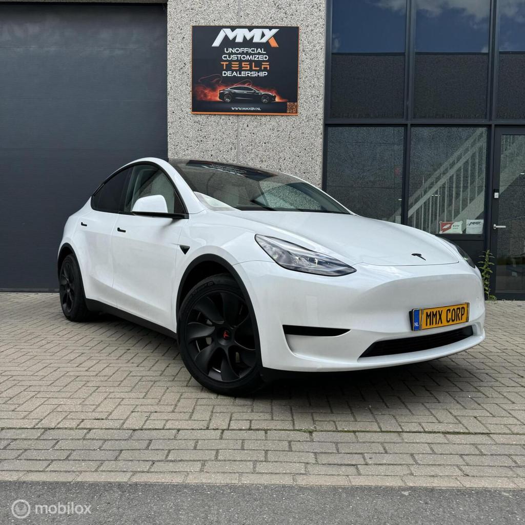 Tesla Model Y + MMX PACK + IAP, Auto's, Tesla, Automaat, Achterwielaandrijving, Gebruikt, Wit