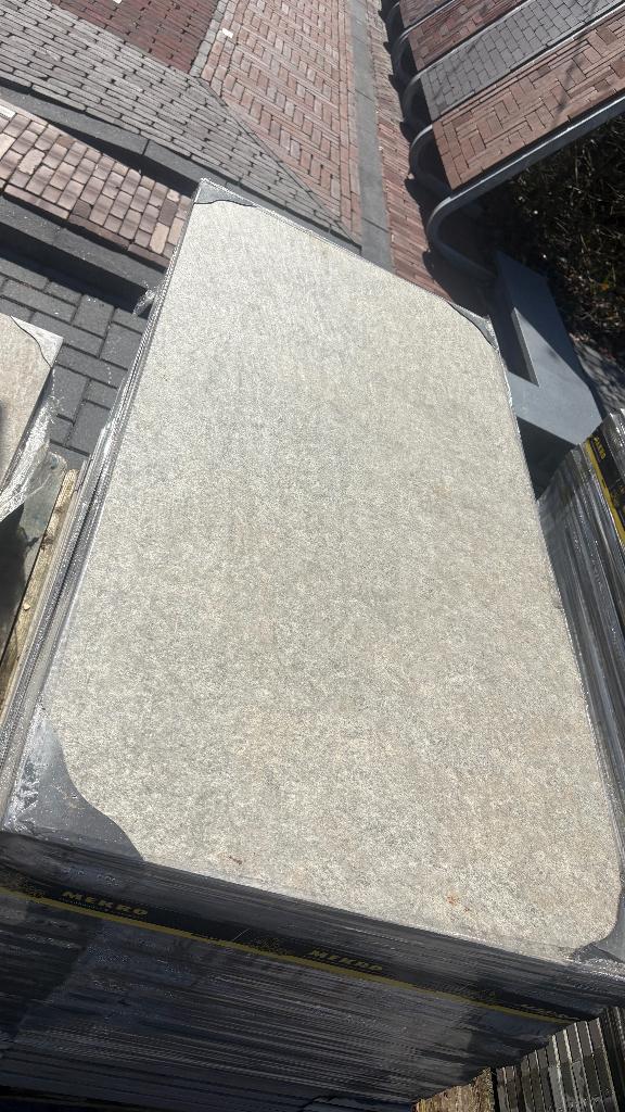 keramische tuintegel 120x60x2 grijs 54m2, Tuin en Terras, Tegels en Klinkers, Keramiek, Nieuw, Ophalen of Verzenden, 10 m² of meer