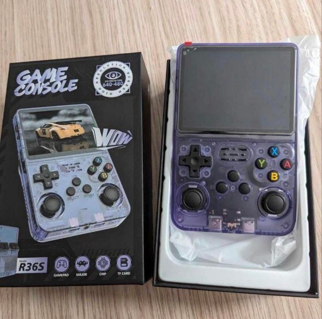 R36S Retro gaming handheld console 15.000 games 64GB, Spelcomputers en Games, Spelcomputers | Overige, Ophalen of Verzenden, Nieuw
