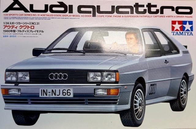 Coelianmodels, Tamiya, 24031, Audi Quattro, 1/24, € 44,99, Auto, Groter dan 1:32, Nieuw, Ophalen of Verzenden