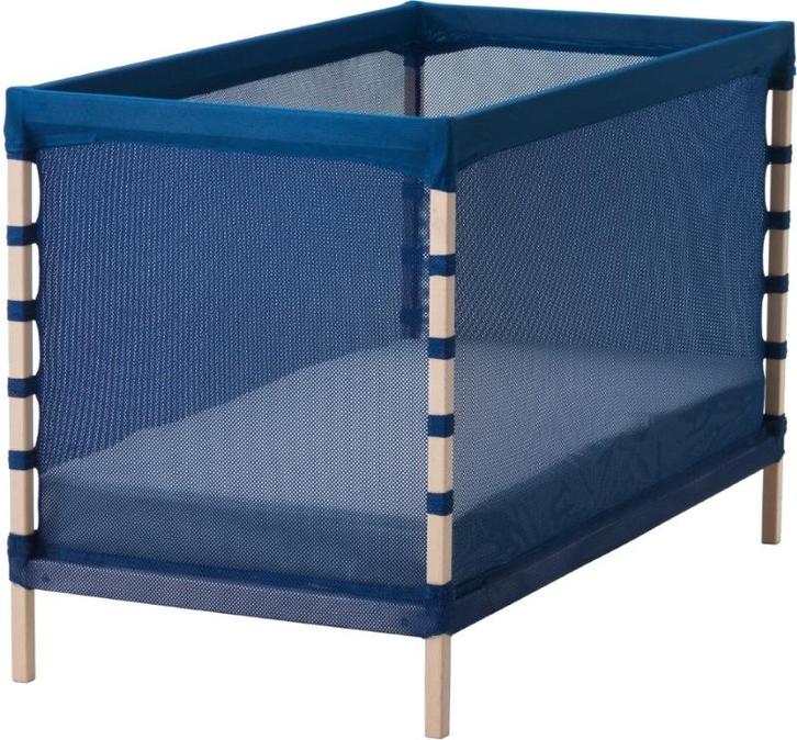 IKEA Flittig ledikant blauw met hout 60x120 nieuw, Kinderen en Baby's, Babywiegjes en Ledikanten, Nieuw, Ledikant, Ophalen of Verzenden