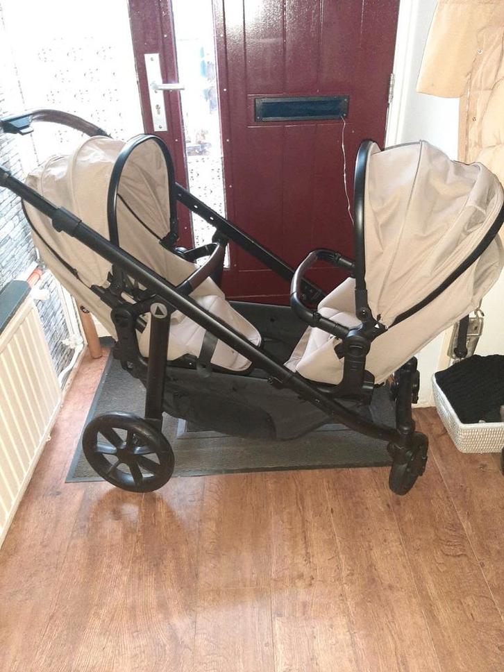 Topmark Tweeling Duo Dubbele, Kinderen en Baby's, Buggy's, Duomodel, Regenhoes, Verstelbare rugleuning, Zonnekap, Ophalen