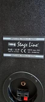 IMG stage line luidsprekers, Zo goed als nieuw, 120 watt of meer, Front, Rear of Stereo speakers, Ophalen