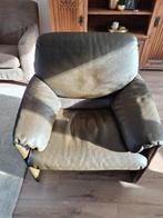 Leolux Bora Bora fauteuil leer kleur is 4210 Leaf/olijfgroen, Huis en Inrichting, Ophalen, Gebruikt, 75 tot 100 cm, Leer