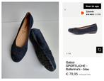 Leren blauwe Gabor ballerina's 38.5, Gabor, Ballerina's, Zo goed als nieuw, Verzenden