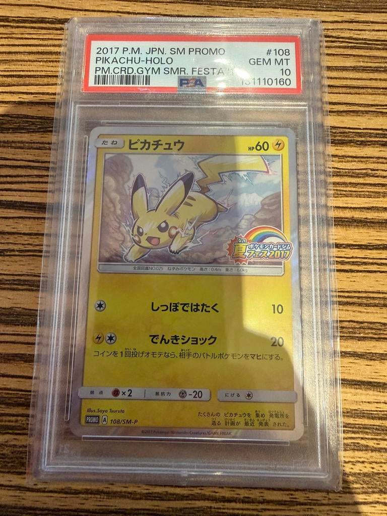 Pokemon Pikachu 108 psa 10, Ophalen, Zo goed als nieuw