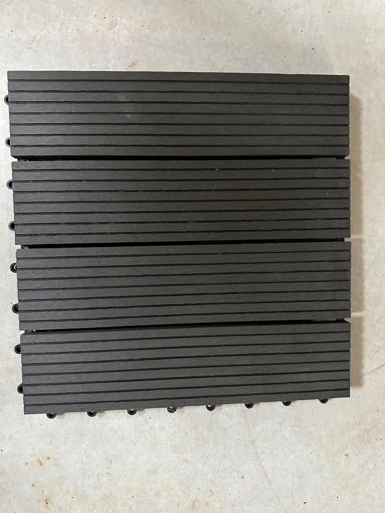 6 dozen composiet terrastegels antraciet, Ophalen of Verzenden