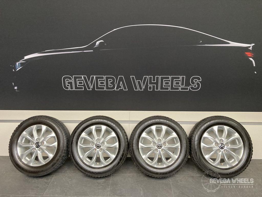 16” originele Mazda CX3 velgen + winterbanden 5x114.3 DD2F-V, -, Banden en Velgen, Gebruikt, 215 mm