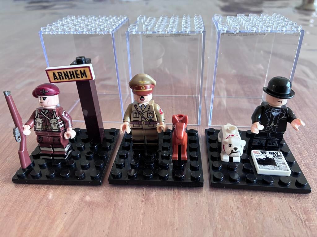 Lego 2e Wereld oorlog WOII Soldaat, Churchill, Duitse Leider, Ophalen, Zo goed als nieuw