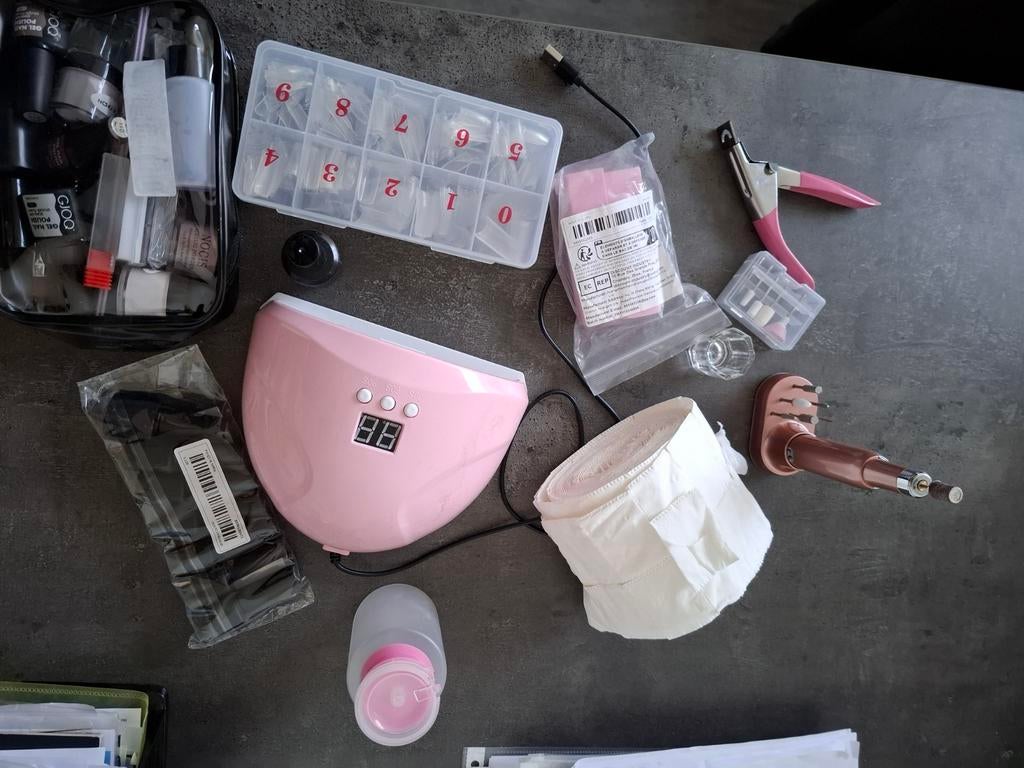 Gel nagel set, Sieraden, Tassen en Uiterlijk, Uiterlijk | Cosmetica en Make-up, Ophalen of Verzenden, Overige kleuren, Handen en Nagels