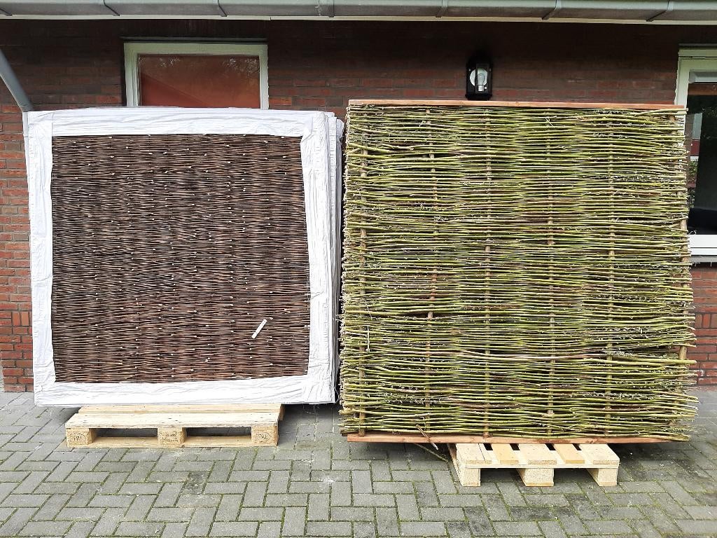 Wilgentenen schuttingen in stalen frame!!, Ophalen, Overige materialen, 1 tot 2 meter, Minder dan 3 meter