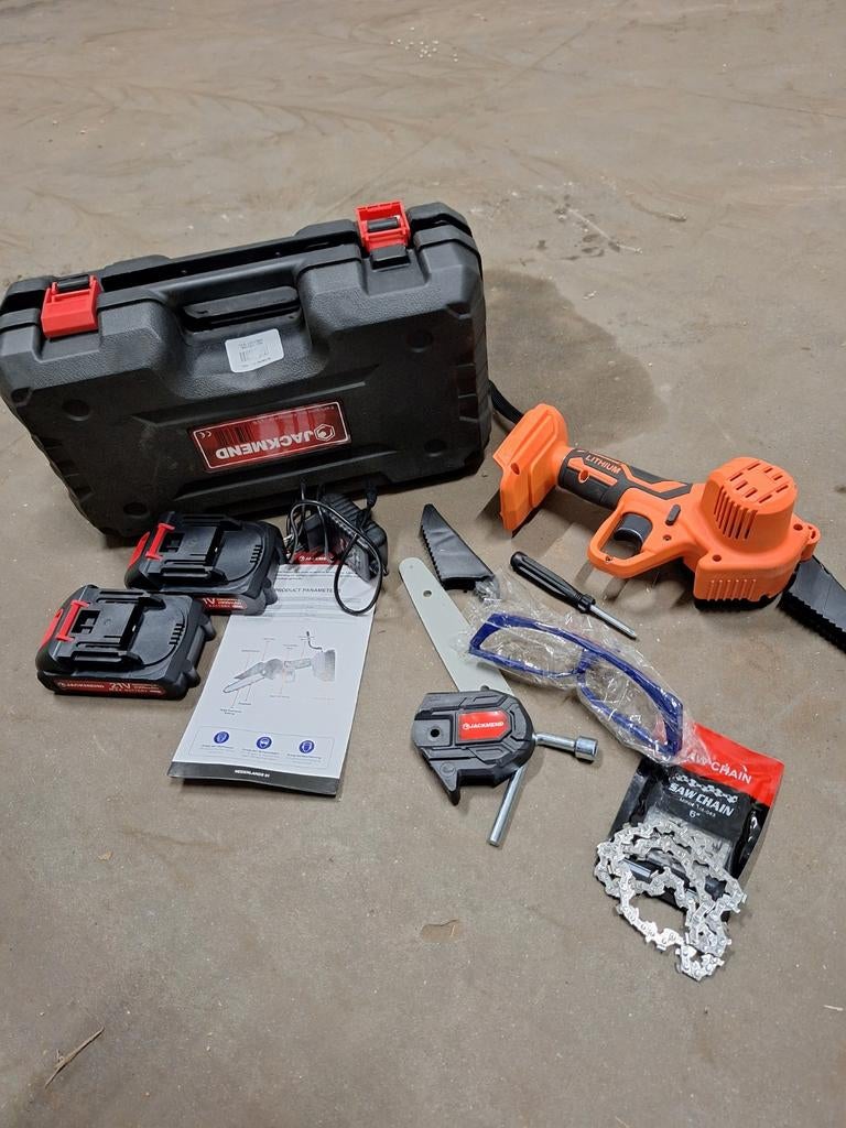 Jackmend snoerloze kettingzaag met 2 accu's, Ophalen of Verzenden