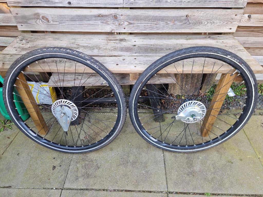 Voorwiel en achterwiel 7versnellingen ., Fietsen en Brommers, Fietsonderdelen, Ophalen, Gebruikt, Algemeen, Wiel