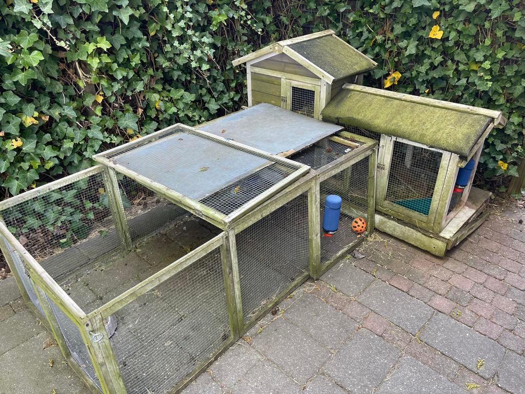 Gratis konijnenhok, Dieren en Toebehoren, Ophalen, 90 cm of meer, Hok, 110 cm of meer