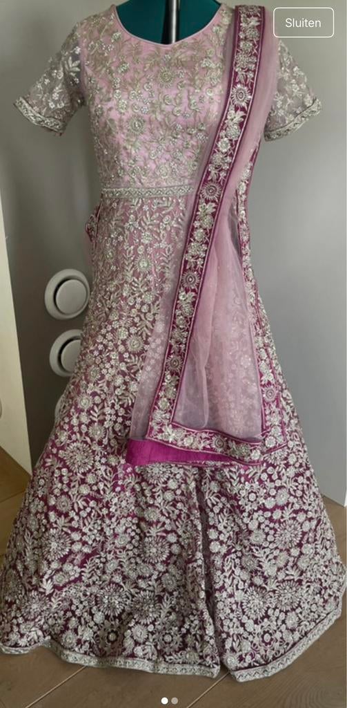 Lehengha, indiase kleding, Ophalen of Verzenden, Zo goed als nieuw, Overige typen