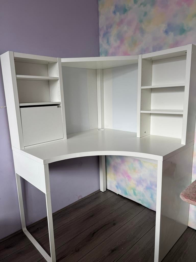 100x142 cm, wit, ikea bureau, Huis en Inrichting, Bureaus, Ophalen, Gebruikt