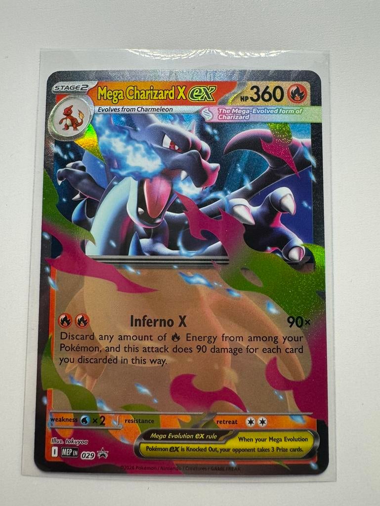 Mega Charizard X Ex #29 Pokemon Promo, Hobby en Vrije tijd, Verzamelkaartspellen | Pokémon, Ophalen of Verzenden, Nieuw, Losse kaart