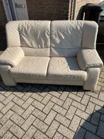 crème kleurige twee persoons bank, Ophalen, Gebruikt, Tweepersoons, 75 tot 100 cm