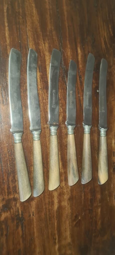 Vintage Tafelmessen Solingen Hoorn Heft J.A. Henckels, Antiek en Kunst, Ophalen