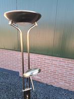 uplighter bronskleurig  incl leeslampje  dimmers led lampen, Ophalen, Zo goed als nieuw, Metaal, 150 tot 200 cm