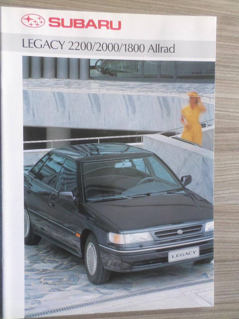 Subaru Legacy 1800 2000 2200 4WD Brochure, Ophalen of Verzenden, Zo goed als nieuw, Overige merken