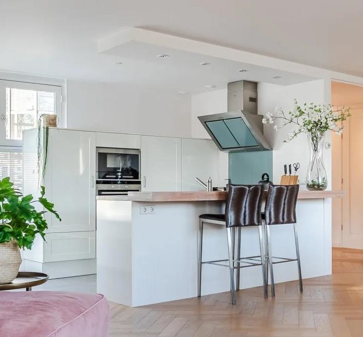 complete keuken in U-vorm met apparatuur, Ophalen, Gebruikt, U-keuken, Wit