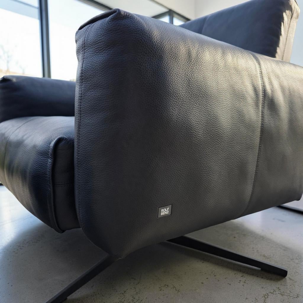 Rolf Benz 50 design draai fauteuil showmodel, Huis en Inrichting, Fauteuils, Ophalen of Verzenden, 75 tot 100 cm, Leer, 50 tot 75 cm