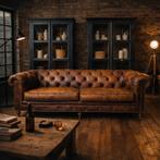 Chesterfield cognac buffetkast vitrinekast oud landelijk, Ff ietsanders, Nieuw, Ophalen of Verzenden, 5051CM