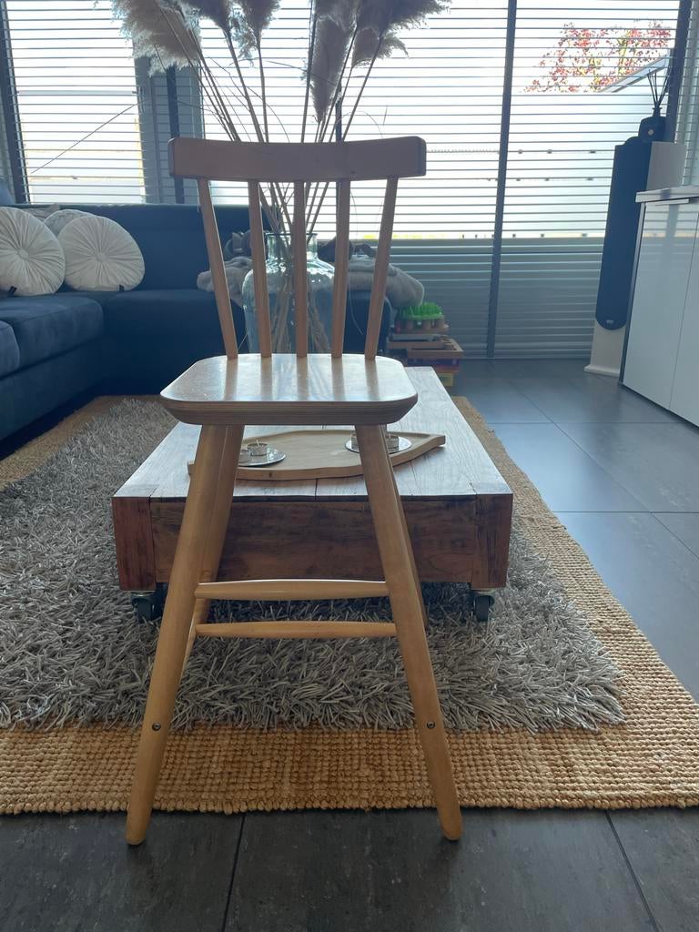 IKEA AGAM kinderstoel, blank hout gelakt originele verf, Kinderen en Baby's, Kinderstoelen, Ophalen, Gebruikt, Meegroeistoel, Aanschuifbaar