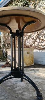 Ronde tafel 70 cm doorsnede gietijzer onderstel 73 cm hoog, Gebruikt, 50 tot 100 cm, Overige materialen, Rond