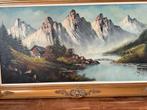 Groot handgeschilderd berglandschap sfeervolle wanddecoratie, Ophalen
