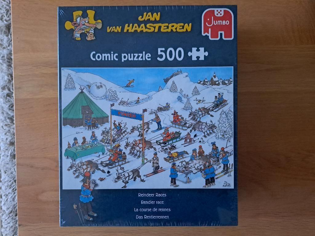 Jan van Haasteren puzzel Rendier race, Ophalen of Verzenden, 500 t/m 1500 stukjes, Nieuw, Legpuzzel