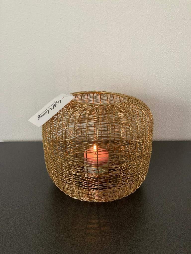 Light & Living windlicht Skoop XL goud Nieuw!, Overige kleuren, Nieuw, Ophalen of Verzenden, Metaal