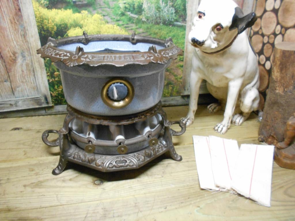 🔥emaille grijsgewolkt petroleumstellen oliestellen🔥, Antiek en Kunst, Antiek | Emaille, Ophalen of Verzenden