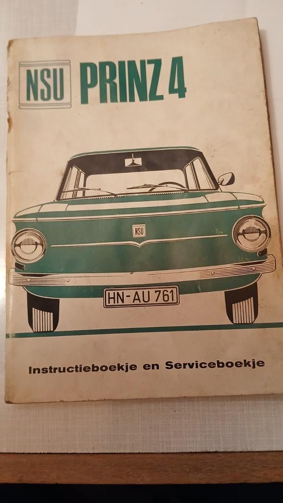 NSU Prinz 4 Instructie- en Serviceboekje, Ophalen of Verzenden