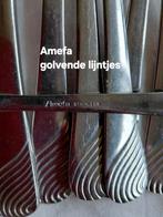 Amefa Stainless relief golvende lijntjes handvatten, Huis en Inrichting, Keuken | Bestek, Ophalen of Verzenden, Rvs of Chroom