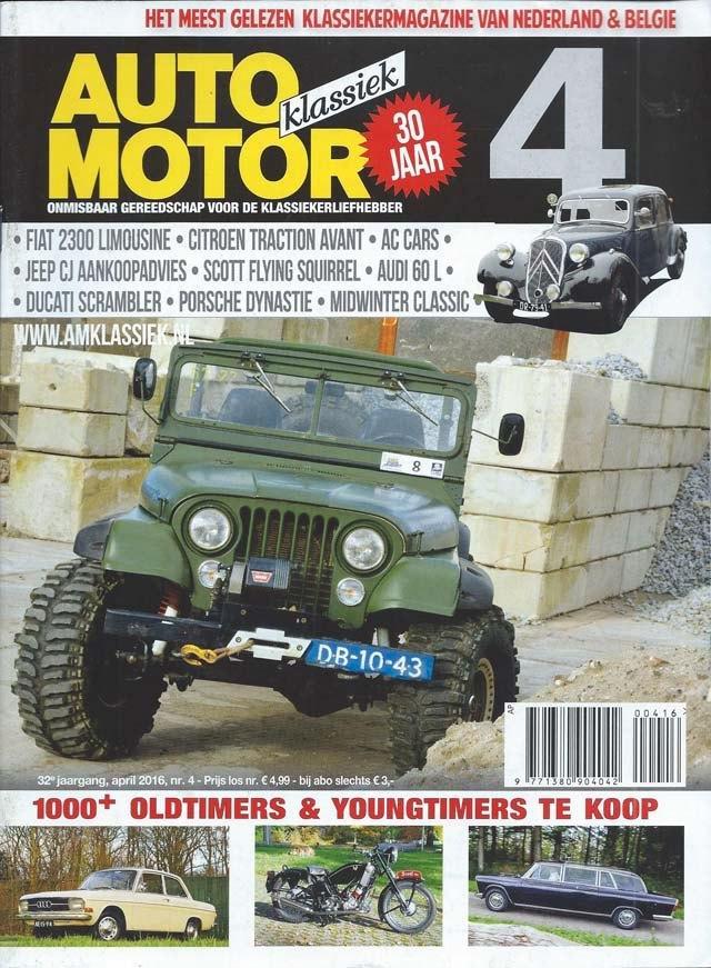 AMK 4 2016 : Citroen Traction Avant - Jeep CJ - Land Rover, Boeken, Auto's | Folders en Tijdschriften, Gelezen, Algemeen, Ophalen of Verzenden