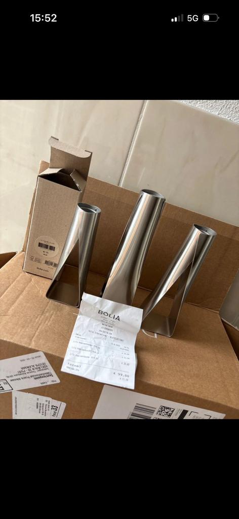 Bolia Lily kaarsenhouder mat - NIEUW, Ophalen of Verzenden, Nieuw, Overige materialen, Minder dan 25 cm